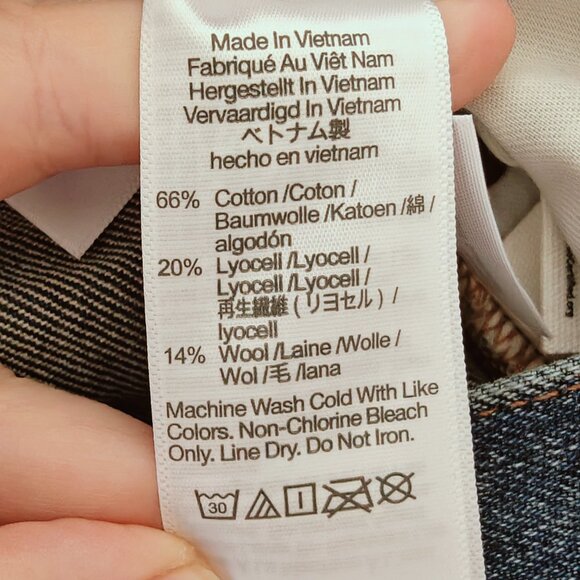 NWT Madewell The Perfect Vintage Wide-Leg Jean Soft Drape Wool Blend Sz. 29 - Picture 12 of 12